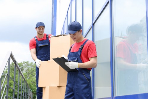 Customer raising a moving service complaint in a professional setting
