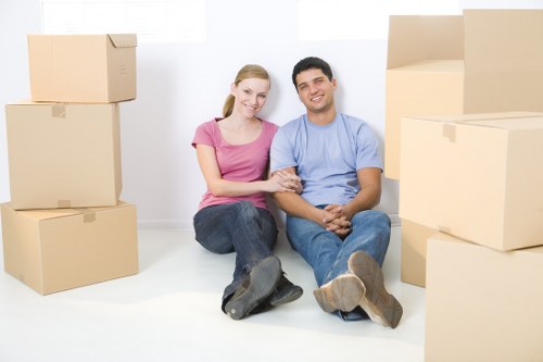 Professional packing and moving boxes prepared for Greenwich relocation
