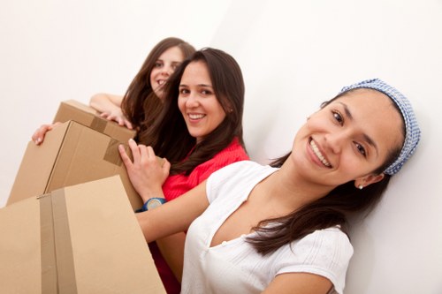Commercial Greenwich removals team organizing office relocation