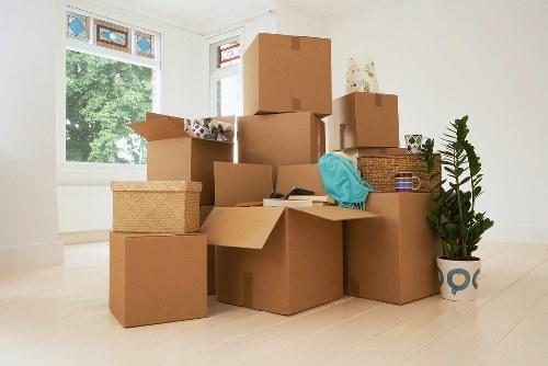 Student packing essentials for a move in Greenwich