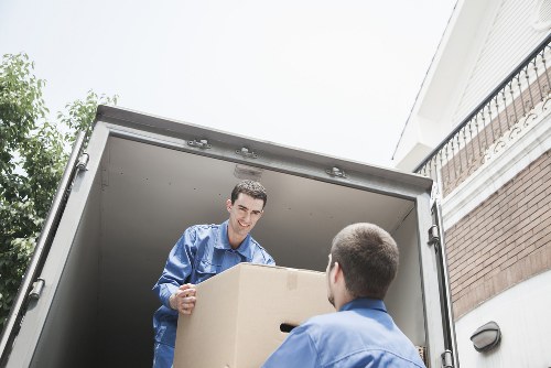 Unloading boxes into a new Greenwich flat